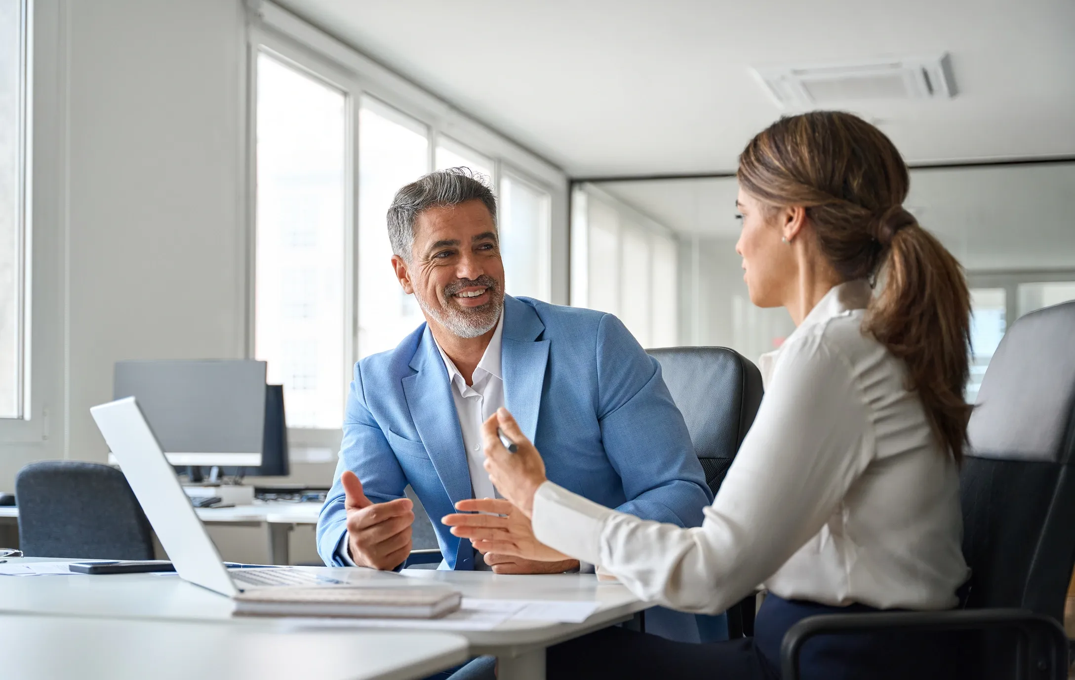 Business professionals in a consulting meeting